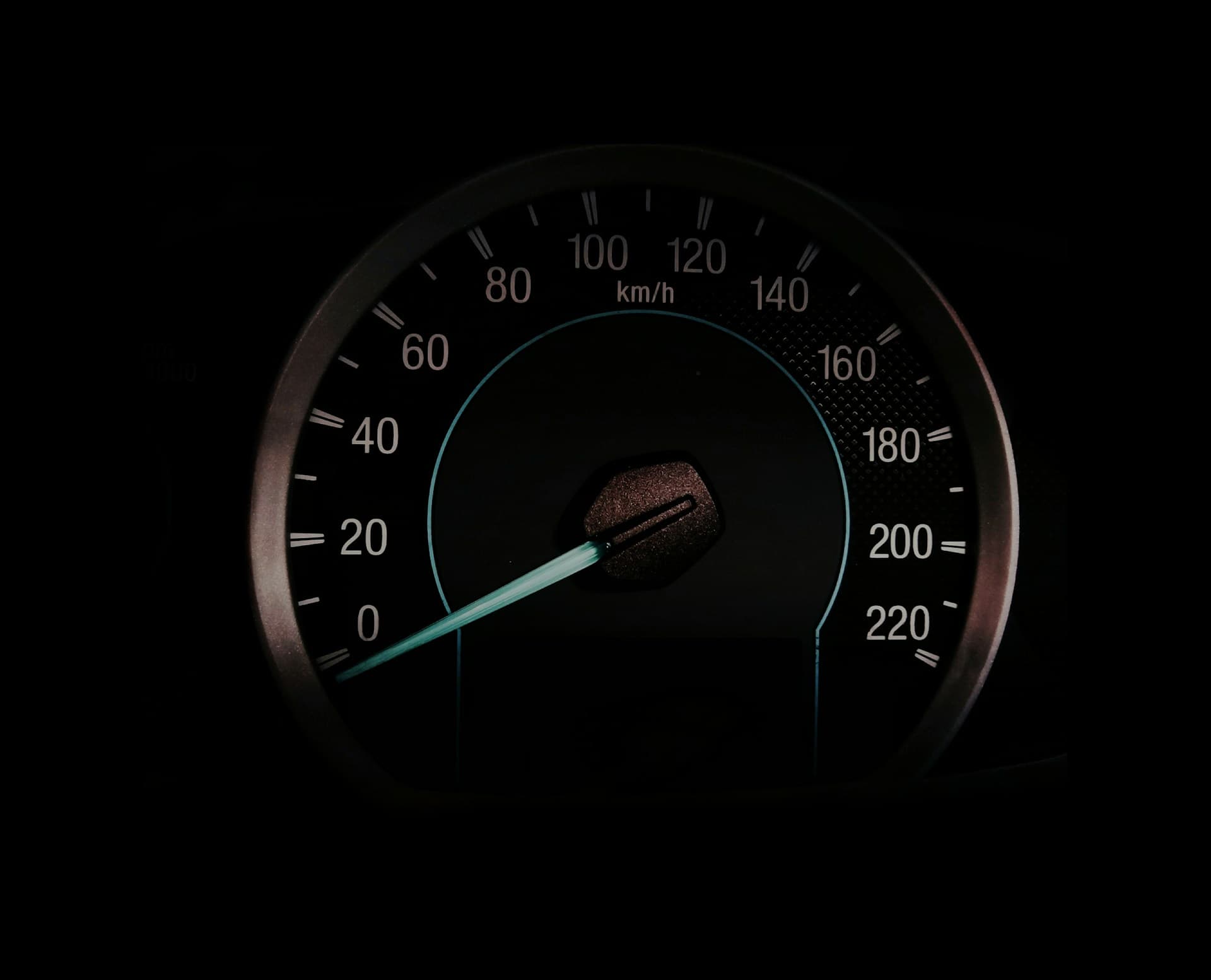 Car speedometer showing mileage
